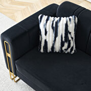 Foam & velvet black glam style low-profile sofa by La Spezia additional picture 2