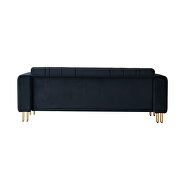 Foam & velvet black glam style low-profile sofa by La Spezia additional picture 4