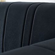 Foam & velvet black glam style low-profile sofa by La Spezia additional picture 5