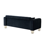 Foam & velvet black glam style low-profile sofa by La Spezia additional picture 6