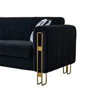 Foam & velvet black glam style low-profile sofa by La Spezia additional picture 7