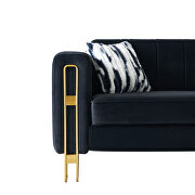 Foam & velvet black glam style low-profile sofa by La Spezia additional picture 10