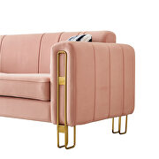 Foam & velvet pink glam style low-profile sofa by La Spezia additional picture 2