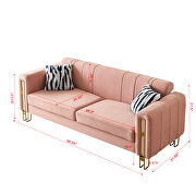 Foam & velvet pink glam style low-profile sofa by La Spezia additional picture 3