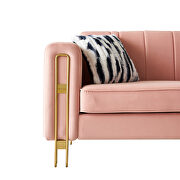 Foam & velvet pink glam style low-profile sofa by La Spezia additional picture 5