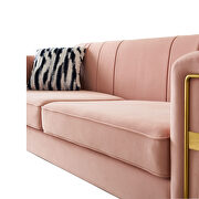 Foam & velvet pink glam style low-profile sofa by La Spezia additional picture 6