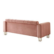 Foam & velvet pink glam style low-profile sofa by La Spezia additional picture 7