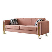 Foam & velvet pink glam style low-profile sofa by La Spezia additional picture 8
