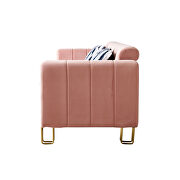 Foam & velvet pink glam style low-profile sofa by La Spezia additional picture 9