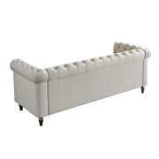 Chesterfield style beige velvet tufted sofa by La Spezia additional picture 2