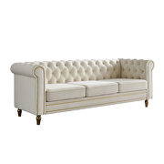 Chesterfield style beige velvet tufted sofa by La Spezia additional picture 5