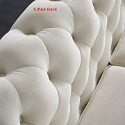Chesterfield style beige velvet tufted sofa by La Spezia additional picture 8