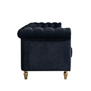 Chesterfield style black velvet tufted sofa by La Spezia additional picture 3