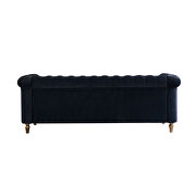 Chesterfield style black velvet tufted sofa by La Spezia additional picture 5