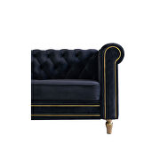Chesterfield style black velvet tufted sofa by La Spezia additional picture 7