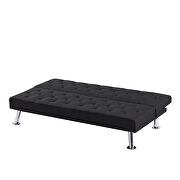 Black fabric upholstered folding sleeper sofa by La Spezia additional picture 7