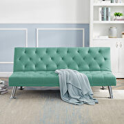 Green fabric upholstered folding sleeper sofa additional photo 2 of 8