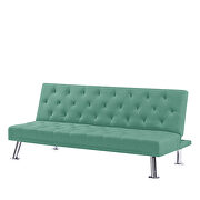 Green fabric upholstered folding sleeper sofa additional photo 5 of 8
