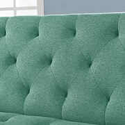 Green fabric upholstered folding sleeper sofa by La Spezia additional picture 7