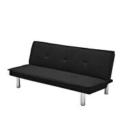 Black fabric sofa bed, convertible folding futon sofa bed sleeper by La Spezia additional picture 2