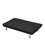 Black fabric sofa bed, convertible folding futon sofa bed sleeper by La Spezia additional picture 5