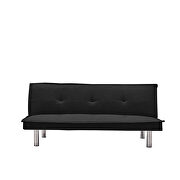 Black fabric sofa bed, convertible folding futon sofa bed sleeper by La Spezia additional picture 6