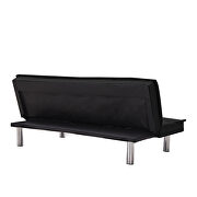 Black fabric sofa bed, convertible folding futon sofa bed sleeper by La Spezia additional picture 8