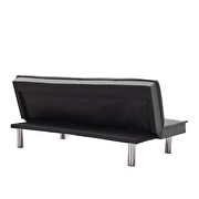 Gray fabric sofa bed, convertible folding futon sofa bed sleeper by La Spezia additional picture 4