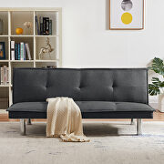 Gray fabric sofa bed, convertible folding futon sofa bed sleeper by La Spezia additional picture 5