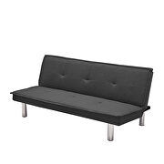 Gray fabric sofa bed, convertible folding futon sofa bed sleeper by La Spezia additional picture 7