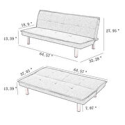 Gray fabric sofa bed, convertible folding futon sofa bed sleeper by La Spezia additional picture 10