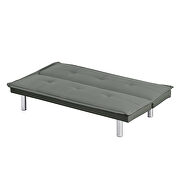 Gray pu leather convertible folding futon sofa bed by La Spezia additional picture 8