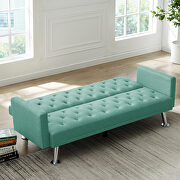 Convertible folding sofa bed, green fabric sleeper sofa by La Spezia additional picture 4