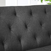 Convertible folding sofa bed, gray fabric sleeper sofa additional photo 5 of 10