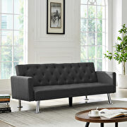Convertible folding sofa bed, gray fabric sleeper sofa by La Spezia additional picture 7
