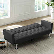 Convertible folding sofa bed, gray fabric sleeper sofa by La Spezia additional picture 10