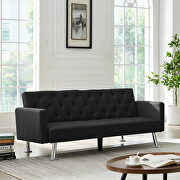 Convertible folding sofa bed, black fabric sleeper sofa by La Spezia additional picture 11