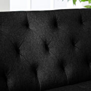Convertible folding sofa bed, black fabric sleeper sofa by La Spezia additional picture 6