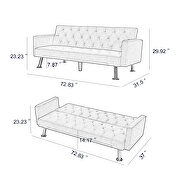 Convertible folding sofa bed, black fabric sleeper sofa by La Spezia additional picture 9