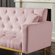 Pink velvet convertible folding futon sofa bed by La Spezia additional picture 8