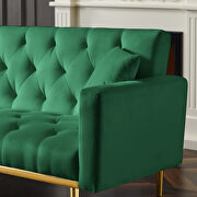 Green velvet convertible folding futon sofa bed by La Spezia additional picture 2