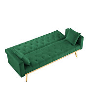 Green velvet convertible folding futon sofa bed by La Spezia additional picture 8