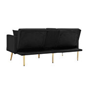 Black velvet upholstery sofa bed by La Spezia additional picture 4