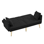 Black velvet upholstery sofa bed by La Spezia additional picture 5
