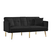 Black velvet upholstery sofa bed by La Spezia additional picture 6