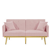 Pink velvet sofa bed by La Spezia additional picture 5