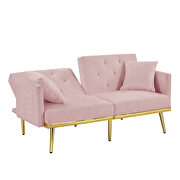 Pink velvet sofa bed by La Spezia additional picture 6