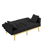 Black velvet sofa bed by La Spezia additional picture 4