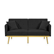 Black velvet sofa bed by La Spezia additional picture 5