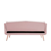 Pink velvet tufted back and seat sofa bed by La Spezia additional picture 6